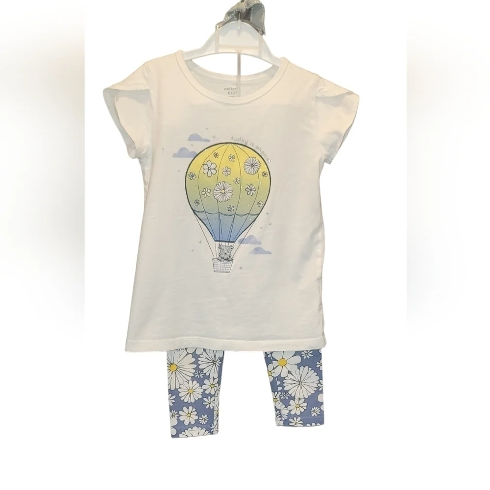 Carter's Matching Cotton Leggings and Short Sleeve T-shirt Set